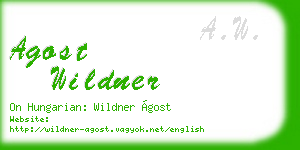 agost wildner business card